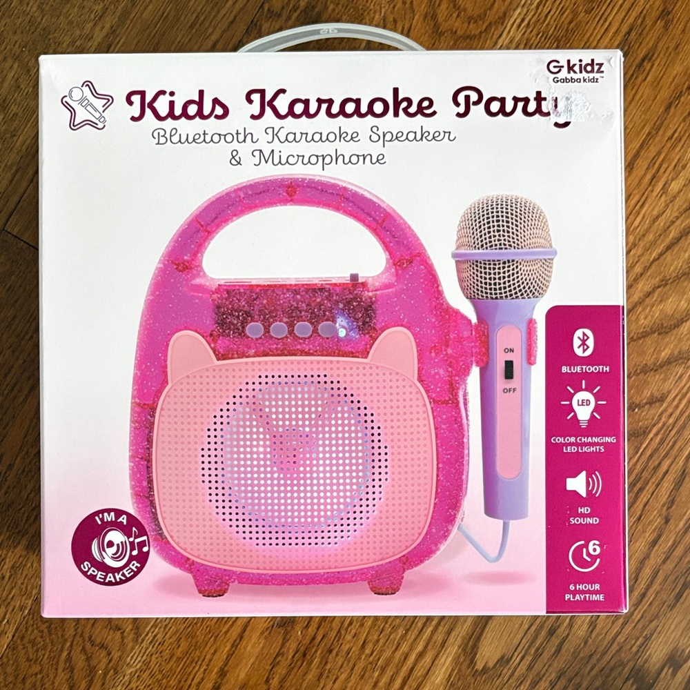 Kids Karaoke Party Bluetooth Speaker & Microphone